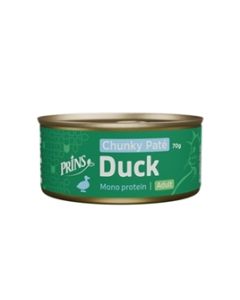Prins Chunky Paté Eend – 24 x 70 g Kattenvoer