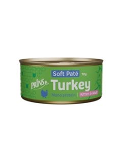 Prins Soft Paté Kitten & Adult Kalkoen – 24 x 70 g Kattenvoer