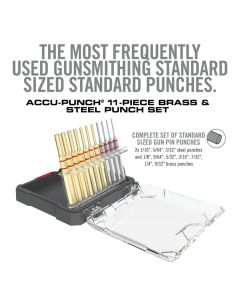 Real Avid Accu-Punch Brass & Steel Pin Punch Set, 11-Piece