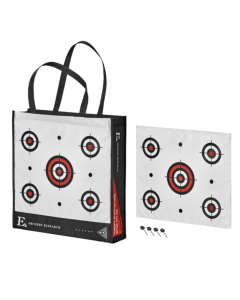 EK Archery Target Set Foam, Black/Red with Bag, TargetFace, 4 Pins