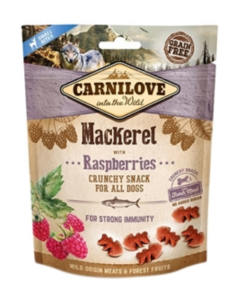 Carnilove Crunchy Snack Makreel & Framboos – 200 g | Graanvrije Hondensnack voor Sterke Spieren en Gezonde Weerstand