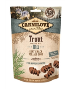 Carnilove Soft Snack Forel & Dille – 200 g | Zachte Graanvrije Hondensnack voor Gezonde Spijsvertering