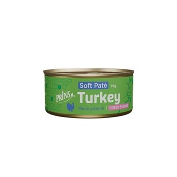 Prins Soft Paté Kitten & Adult Kalkoen – 24 x 70 g Kattenvoer