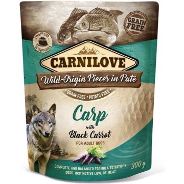 Carnilove Dog Pouch Karper & Zwarte Wortel 12 × 300 g