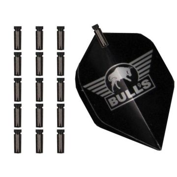 Bull's Flight Protectors Aluminium Zwart 5 Pack