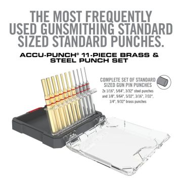 Real Avid Accu-Punch Brass & Steel Pin Punch Set, 11-Piece