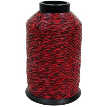 BCY Serveermateriaal 62xs Gevlochten 1LBS 018 Zwart/Rood