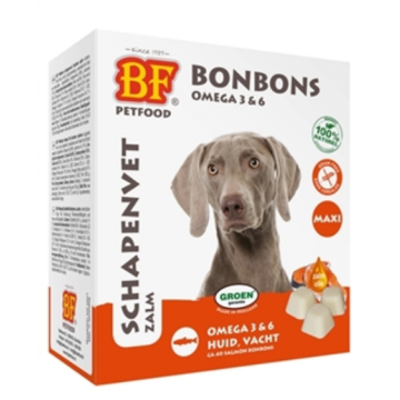 BF Petfood Schapenvet Maxi Bonbons met Zalm – 40 Stuks | Natuurlijke Hondensnack voor Gezonde Huid en Glanzende Vacht
