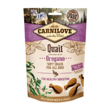 Carnilove Soft Snack Kwartel & Oregano – 200 g | Zachte Graanvrije Hondensnack met Natuurlijke Ingrediënten