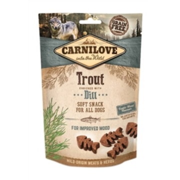 Carnilove Soft Snack Forel & Dille – 200 g | Zachte Graanvrije Hondensnack voor Gezonde Spijsvertering
