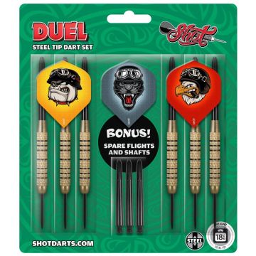 Shot Value Range Duel Steeltip Darts Set 18 gram