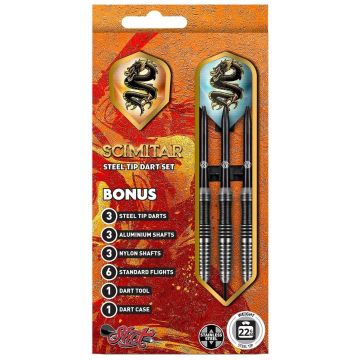 Shot Value Range Scimitar Steeltip Darts Set 24g